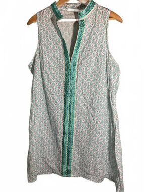 Rock Flower Paper  Sleeveless Embroidered Boho Botanical Large